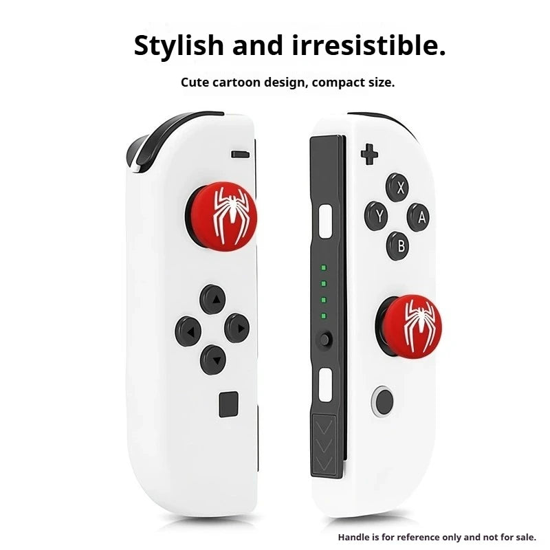 2pcs Silicone Spider Analog Thumb Grip Caps Compatible with Nintendo Switch OLED/Switch Lite/Switch Joystick Protective Cover