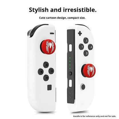 2pcs Silicone Spider Analog Thumb Grip Caps Compatible with Nintendo Switch OLED/Switch Lite/Switch Joystick Protective Cover