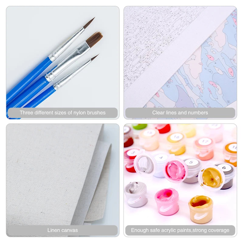 Photo Custom DIY Painting By Numbers Digital Oil Painting For Beginners Coloring By Numbers HandPainted Valentine's Day Present