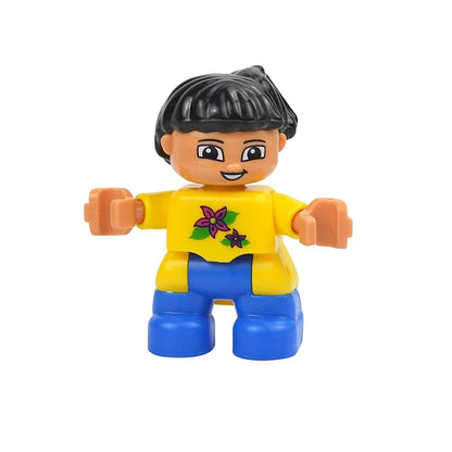 Figures Dolls Big Size Building Blocks Family Action Workers Doctor Police Farmer Compatible Large Bricks Duploes Kid Toys