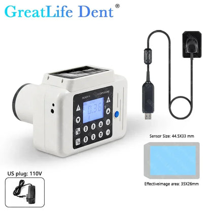 Mexico ES UK In Stock GreatLife Portable Dental X-ray Machine Veterinary Pet X Ray Unit with Built-in Dental Sensor Digital Rvg