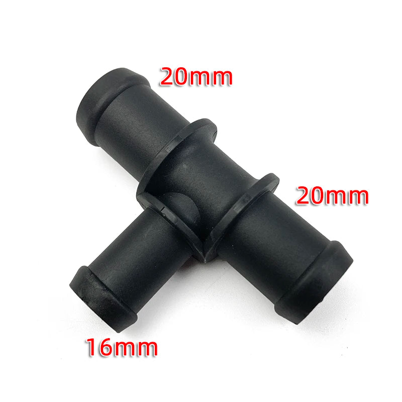 BOICY Coolant Water Pipe Tee Connector Car Black Auto 3 Way Tee Heater Water Hose Fitting Connector Kit for VW Audi Skoda Seat