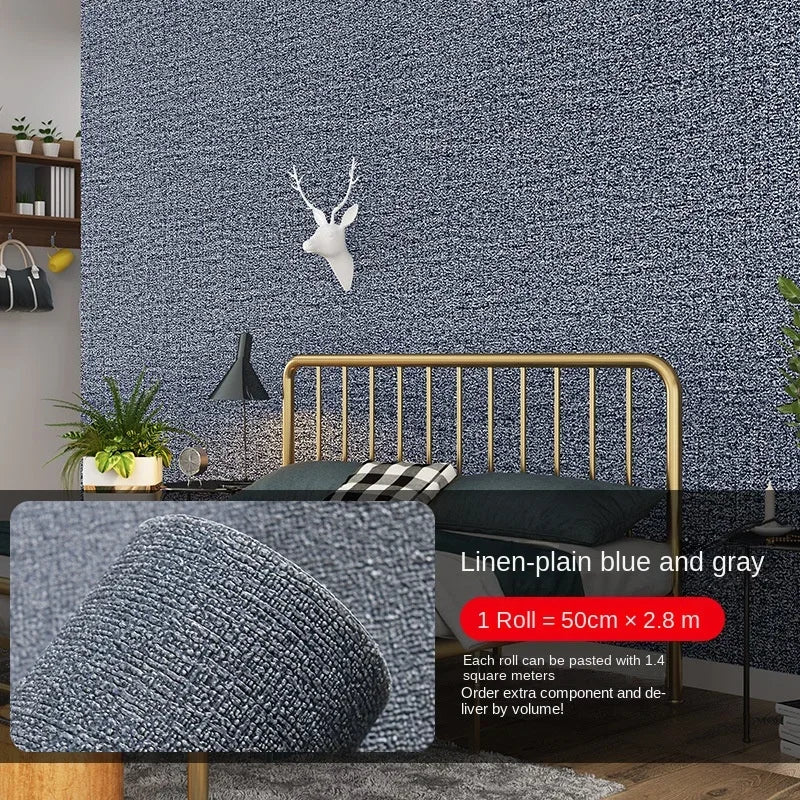 10m Self Adhesive 3D Wall Panel Wallpaper Foam Soundproof Waterproof 3D Wall Sticker New Design Bedroom Wallpaper Thickening
