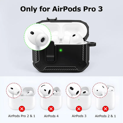 2025 for Airpods Pro 3 Secure Lock Earphone Case Shockproof Hard Shell Full Protective Cover with Cleaning Pen for AirPods Pro 3