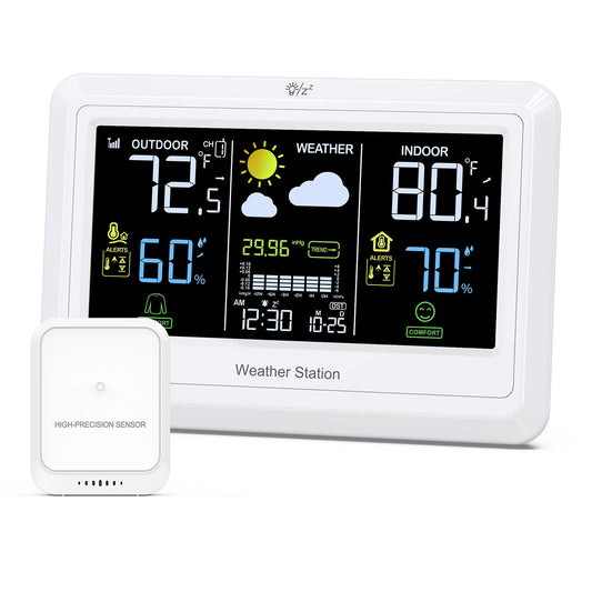 ORIA Wireless Weather Station Indoor Outdoor Thermometers Humidity with Forecast Station For Home