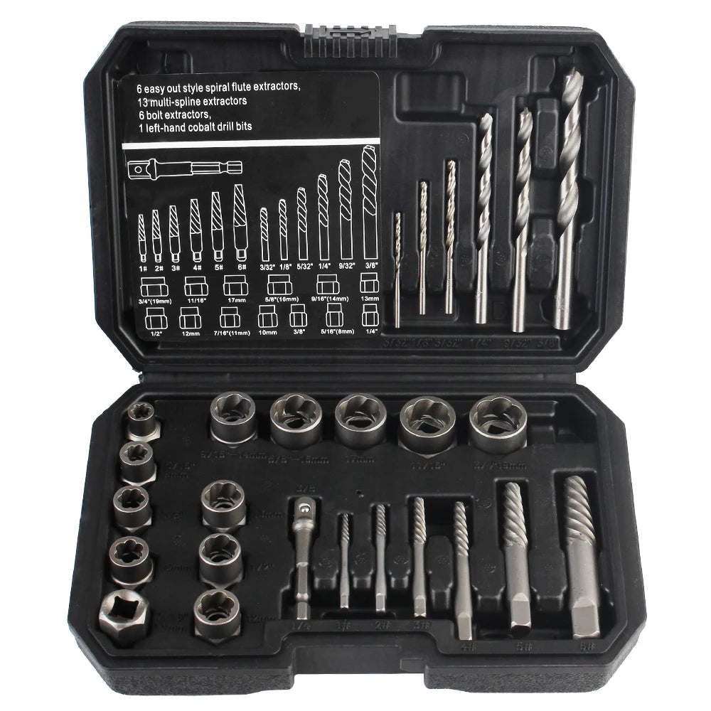 Bolt Nut Removal Socket Tool Bolt Nut Remover Accessory Nut Extractor Car Repair Tool Damaged Screw Extractor Hand Tools Kit