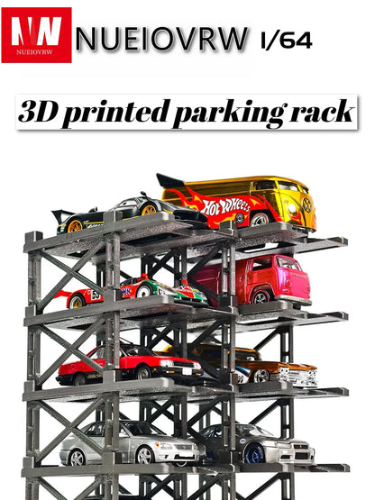 Diorama 1/64 Modular Multi-Storey Parking Lot Rack Model Car Display Storage Cabinet Models