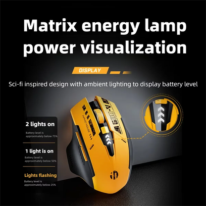 Inphic A9 V2 Wireless Gaming Mouse 12800DPI Rechargeable Ergonomic Bluetooth Compatible  Low‑Noise Mouse For PC Laptop Computer