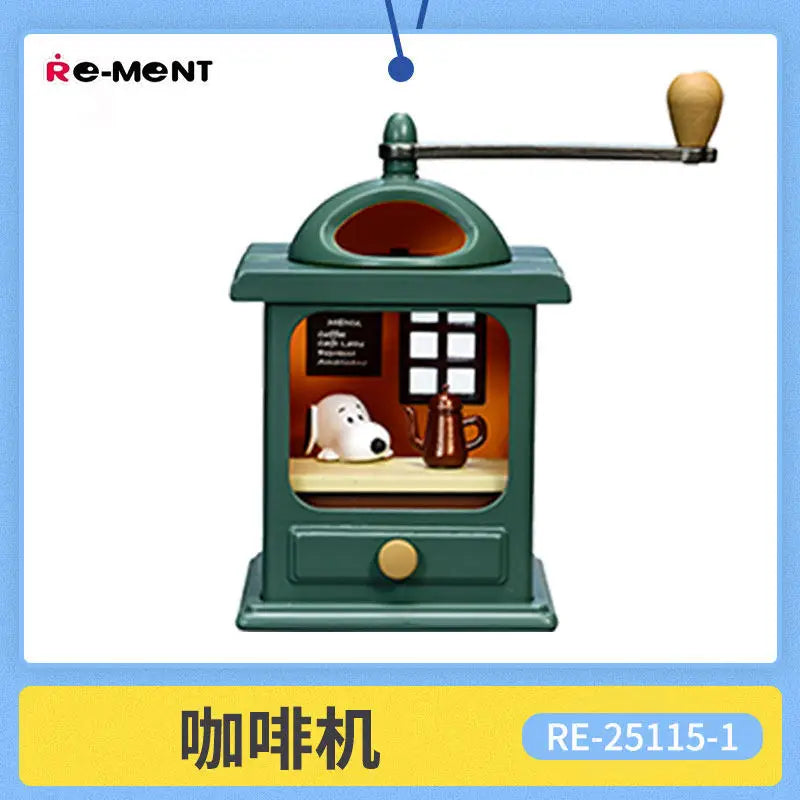 Re-Ment Snoopy Antique Diorama Collection Diorama Desktop Ornament Miniatures Models Original  Trendy Toys Gifts