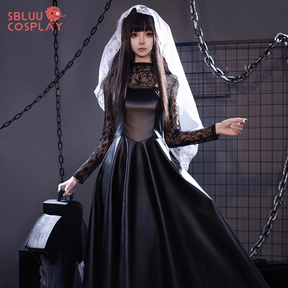 SBluuCosplay Osaragi Cosplay Costume Black Stretch Leather Dress R-Quality Christmas Halloween Cosutme