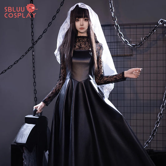 SBluuCosplay Osaragi Cosplay Costume Black Stretch Leather Dress R-Quality Christmas Halloween Cosutme