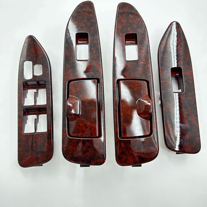 For LC100 FJ100 Interior Wooden Window Switch Lifter Panel Cover for Toyota Land Cruiser 100 1998 2002 Additions Without Battery