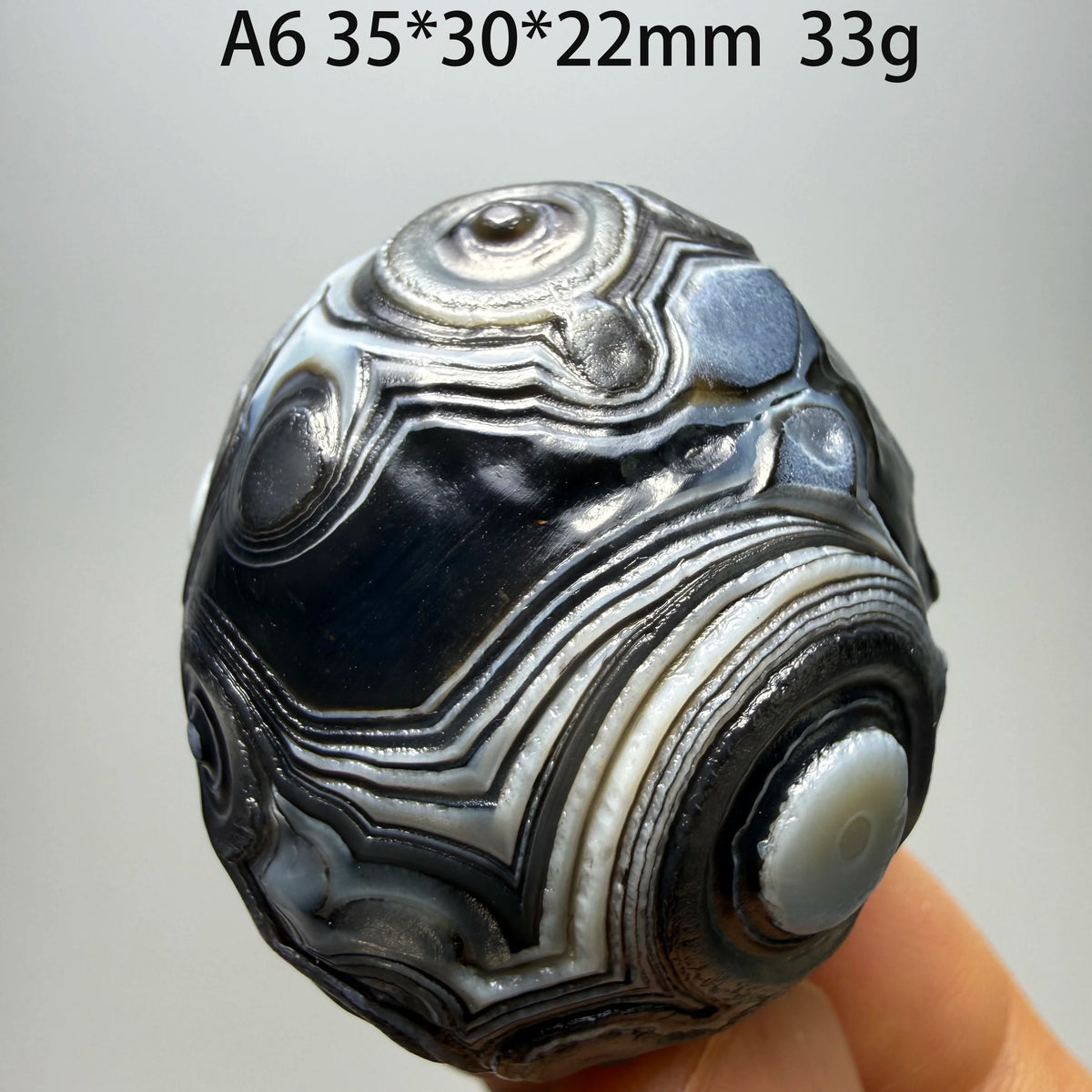 Natural Sardonyx Agate Alxa Gobi Eye Mineral Specimen Energy Crystal Chakra Reiki Healing Stone for Garden Home Decor  A4-2-24