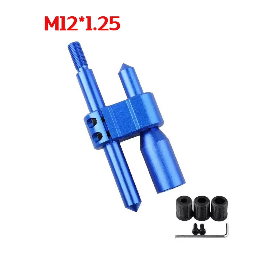 Car Aluminum H Type Gear Shift Knob Extension Adjustable Extender Shifter Lever Handle M18*1.5 M12*1.25 With Three Adapters