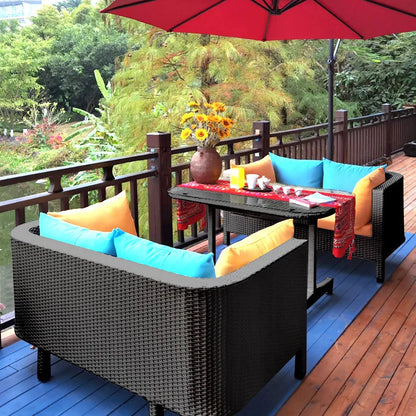 Outdoor Sofa Leisure Set, Garden Terrace Chair, Courtyard Balcony Double , -Woven Outdoor Imitation Rattan Sofa