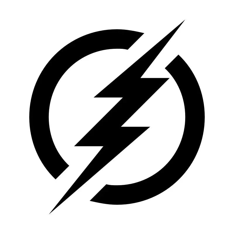 Personality Battery Electric Symbol Lightning Charging Symbol Vinyl Decal Car Cover Scratch Sticker Accessory, 10cm