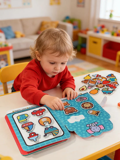 Baby Campus Quiet Book Montessori Sticker Cloth Book Early Educational Toy for Toddlers Gift Ramadan Eid Easter