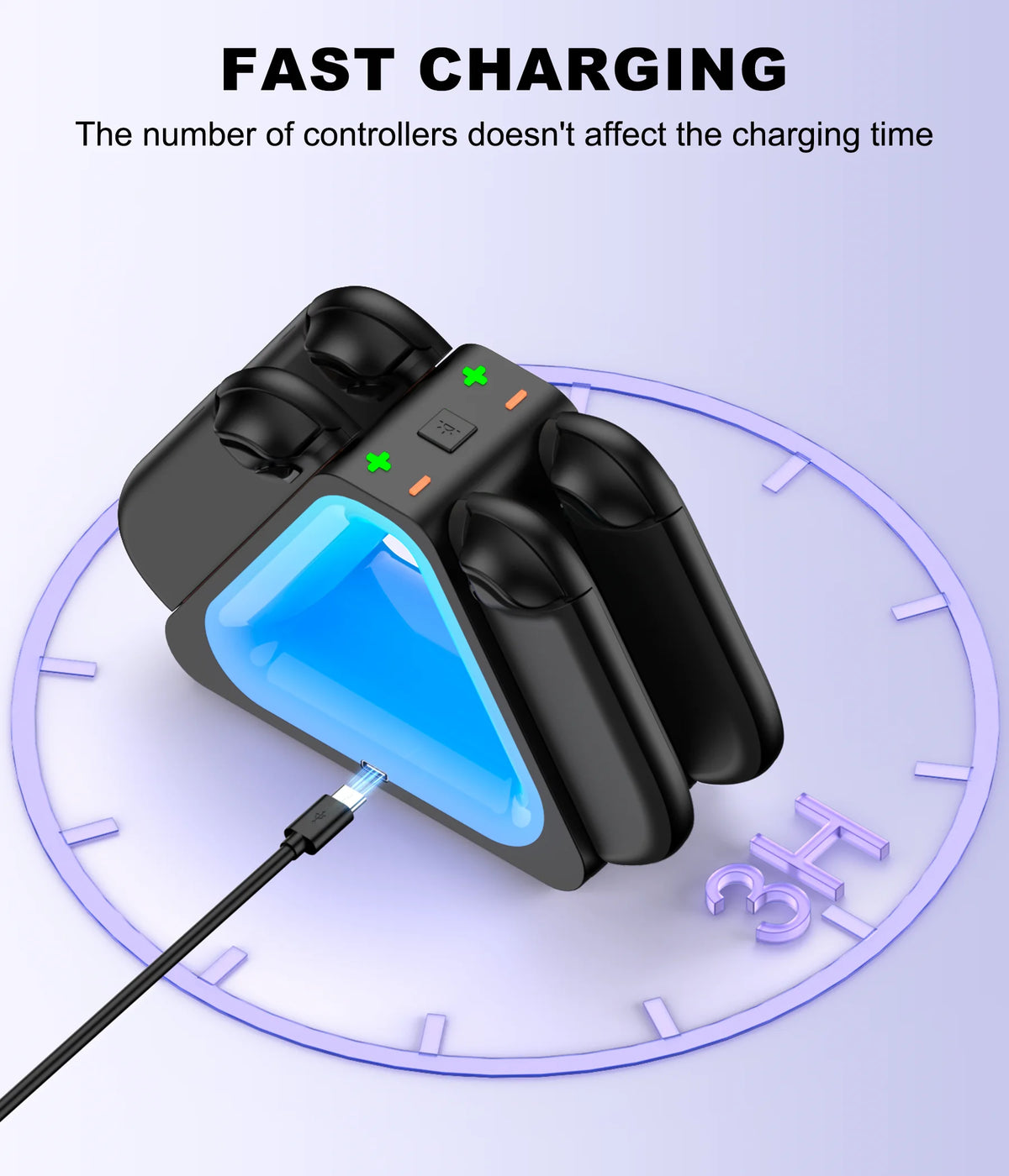 BEBONCOOL Switch 2 Magnetic Charging Dock 4 in 1 Controller Charger Stand - Space-Saving Desktop Game Accessory