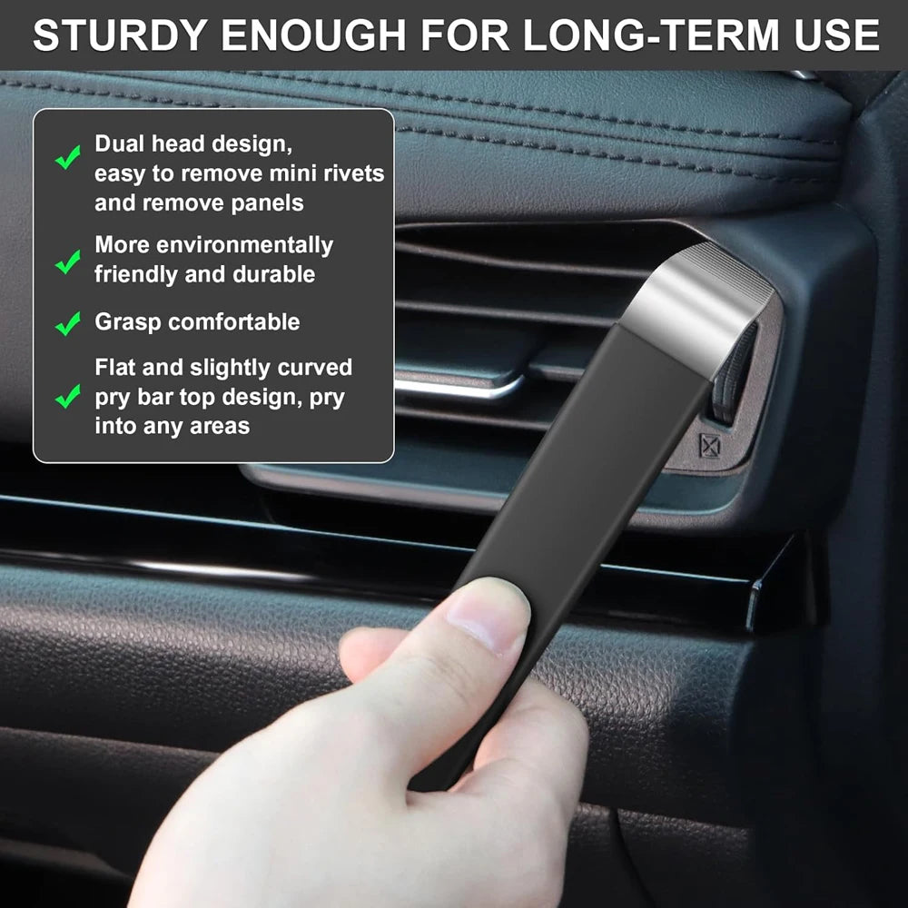 Auto Trim Removal Tool Kit 6PCS Metal Pry Tool Fastener Remover Pry Bar Set for Vehicle Door Audio Radio Dashboard Repair Kit