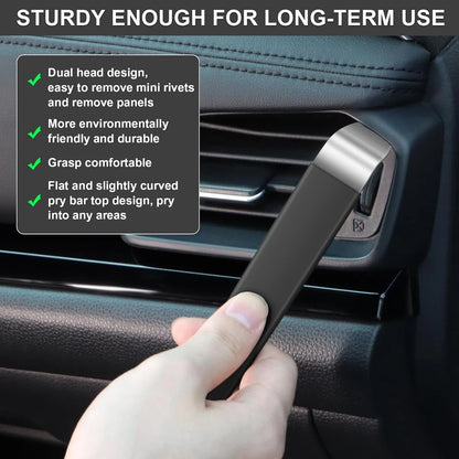 Auto Trim Removal Tool Kit 6PCS Metal Pry Tool Fastener Remover Pry Bar Set for Vehicle Door Audio Radio Dashboard Repair Kit