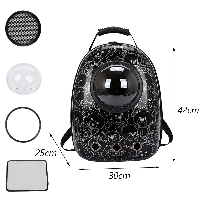 Outdoor Travel Puppy Cat Backpack Carrier Bag Breathable Pet Space Capsule Mascotas Supplies for Cats Goats Transporter Dla Kota
