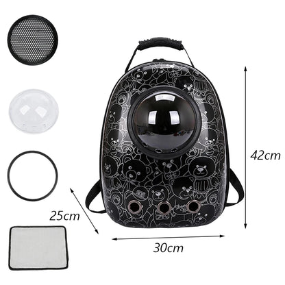 Outdoor Travel Puppy Cat Backpack Carrier Bag Breathable Pet Space Capsule Mascotas Supplies for Cats Goats Transporter Dla Kota