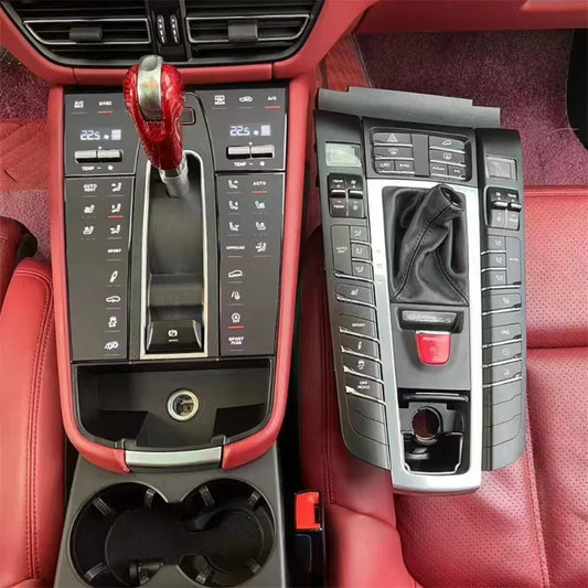 For Porsche Macan 2014-2021 (95B.1 /95B.2) Center Console Gear Shift Panel Interior Decorative Front AC Panel Full Touch