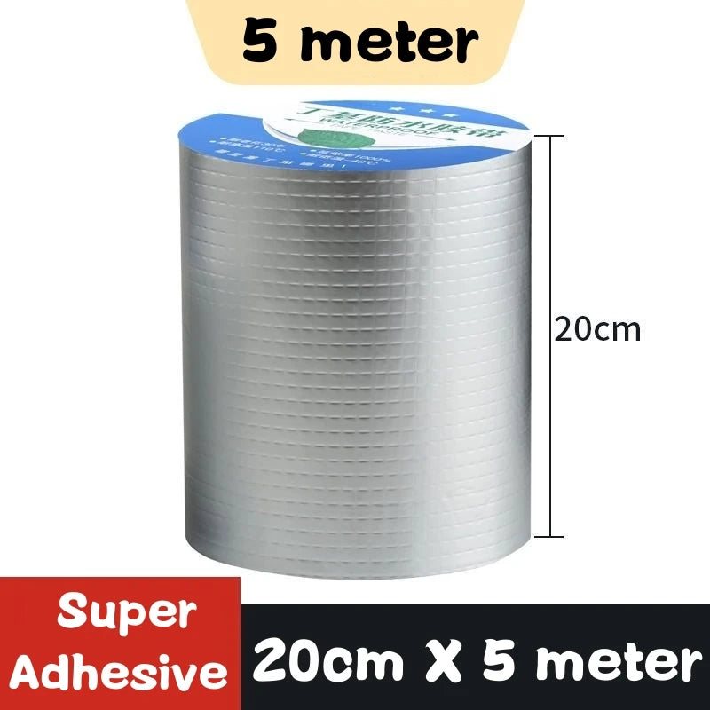 Waterproof Tape High Temperature Resistance Aluminum Foil Thicken Butyl Tape Wall Pool Roof Crack Duct Repair Sealed Self Tape