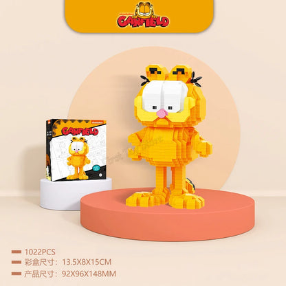 Out of print BALODY Garfield Mini Blocks SpongeBob Smurfs Figures Collection Building Toy DIY Bricks for Kids Present Toy Gift