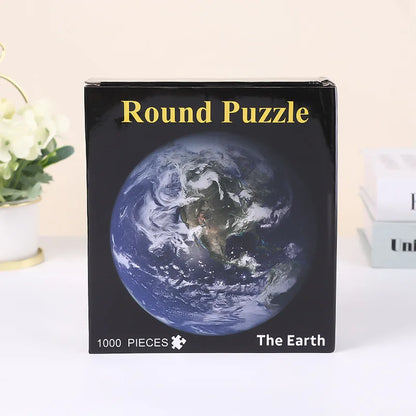 1000pcs Giant Space Moon Earth Puzzle Matte Surface Dustproof Adult Puzzle Starry Sky Plane Puzzle Wall Decoration Gift