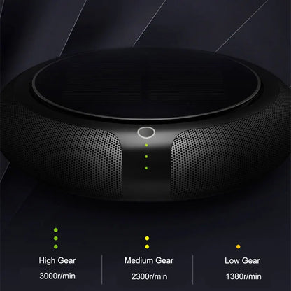 Solar Powered Car Air Purifier with Aromatherapy 3-Speed Regulation Three-Layer Filter System Odor & Formaldehyde Remover