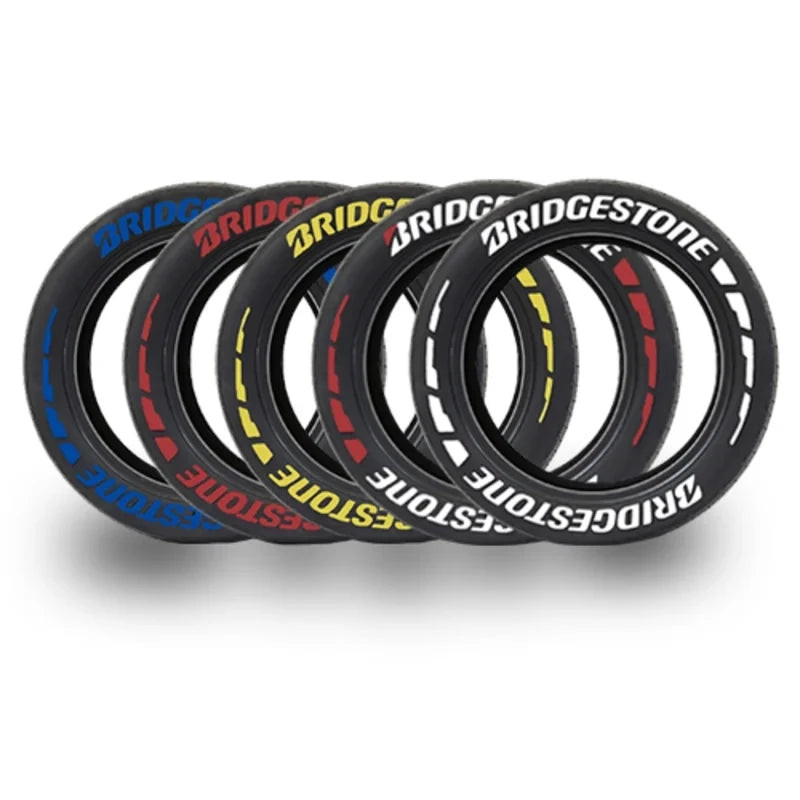 Rubber Tire Letter Stickers 3D Waterproof Wheels Permanent Car Sticker With Glue DIY Stylish Tire Decal For Auto and Motorcycle