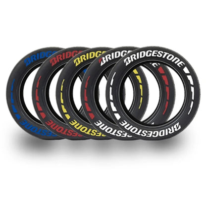 Rubber Tire Letter Stickers 3D Waterproof Wheels Permanent Car Sticker With Glue DIY Stylish Tire Decal For Auto and Motorcycle