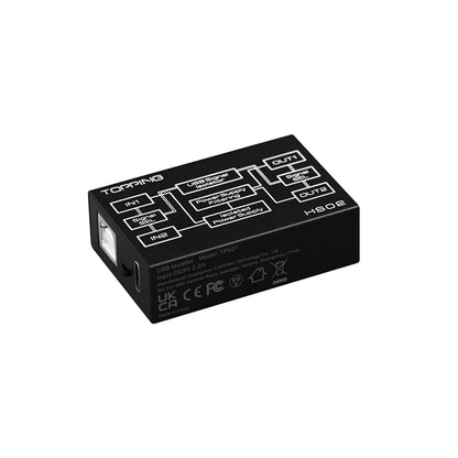 TOPPING HS02 USB 2.0 High Performance AUDIO ISOLATOR Type C input 1500KVRMS PCM32bit/768kHz DSD512 Native 0.073Ultra Low Latency