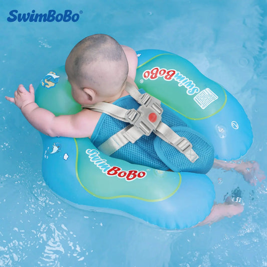 Swimbobo New Upgrade Baby Swimming Pool Float With  Inflatable Infant Floating Ring Kids Swim Circle Bathing Summer Toys