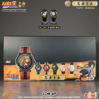 EAKI Hot Original In Stock Naruto Shippuden Kakashi Sasuke Madara Watch Blind Box Anime Figure Trendy Watch Toys Boys Gifts