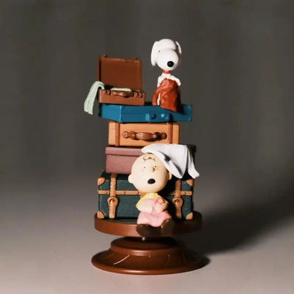 Re-Ment Snoopy Blind Box 3d Spiral Model Miniature Scene Collectible Figurine Shokugan Trading Figure Birthday Gift In Stock ﻿