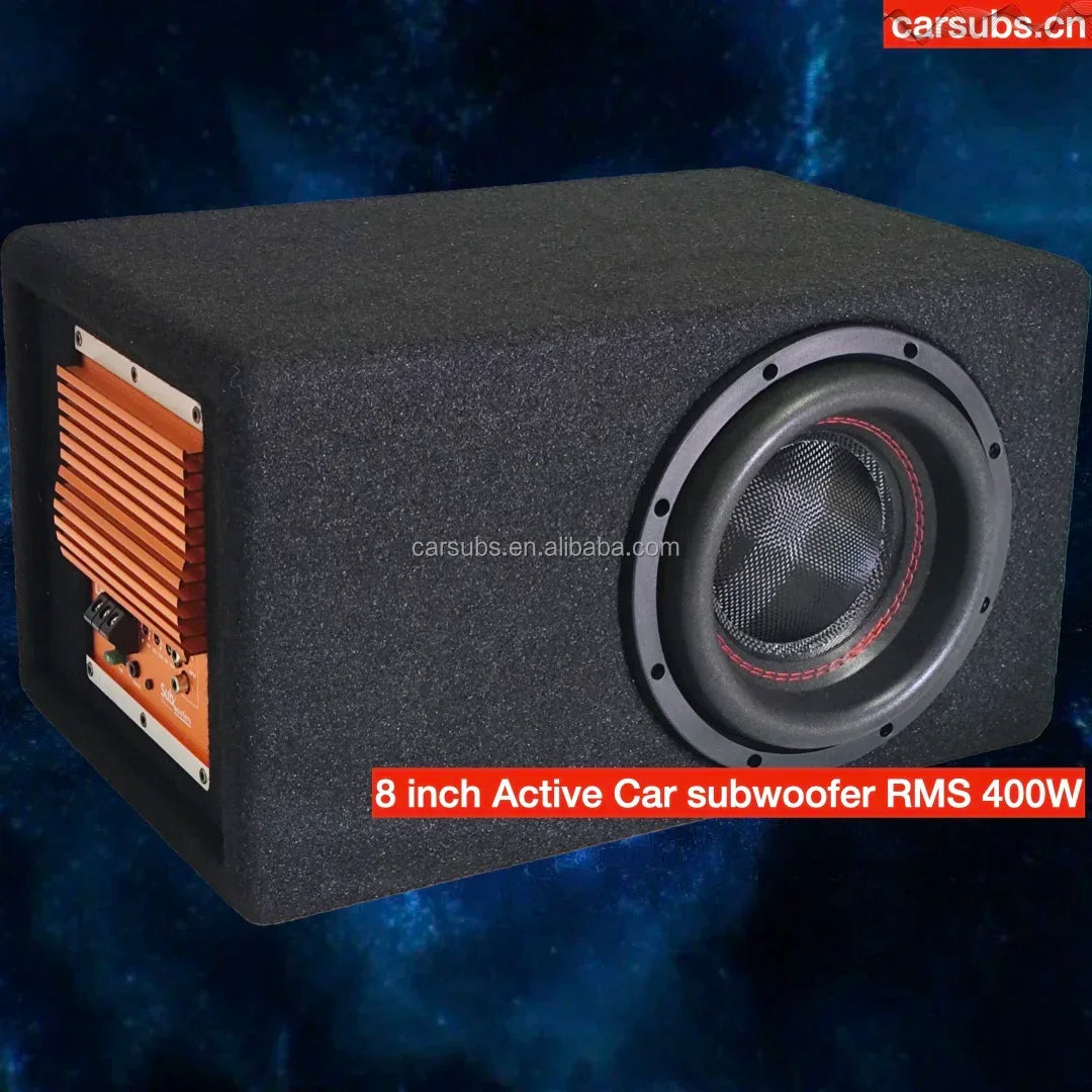 2026/Truck VAN SUV Car Active Amplified Subs Built in Box Enclosurer 8 inch Peak 1000W 8" Car Tubed Active Subwoofer