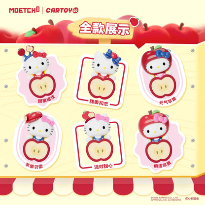 Cartoon Hello Kitty Apple Party Series Paste Cute And Interesting Beans Blind Box Computer Decoration Toys Mystery Box Fun Gifts