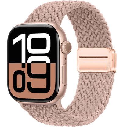 Braided Band For Apple Watch Strap 44mm 40mm 45mm 46mm 49mm 41mm 38 Magnetic Nylon Bracelet iWatch series se 7 6 8 9 10 Ultra 2