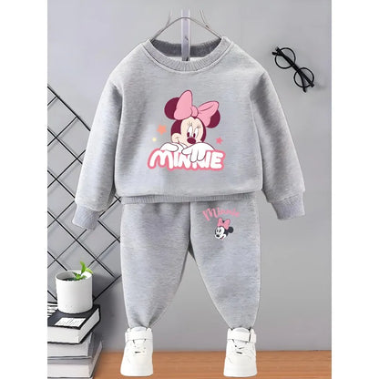 Girl O Neck Long Sleeve Hoodies Sets for 0-8years Spring Fall Children's Pullover and Trousers 2pcs Set Kids Casual Sweatsuit