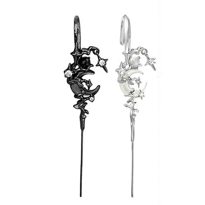 Fashion Charming Ear Jewelry Delicate Moon Ear Hook Piercing Earring Hooks For Women Wedding Birthday Daily Jewelry Accessories