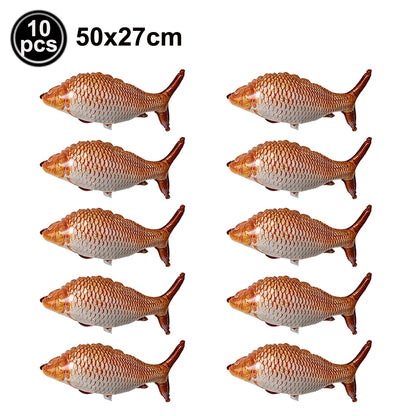Fish Balloons Realistic Balloons Fishing Birthday Party Decor Cute Inflatable Fish Balloons for Fishing Theme Party Decorations
