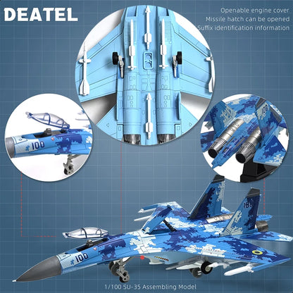 1 Piece DIY Assemble Building Blocks Military Model Collection Toys SU27 SU57S F14 F35 B2 Fighter AH64 Helicopter Ornament Toy