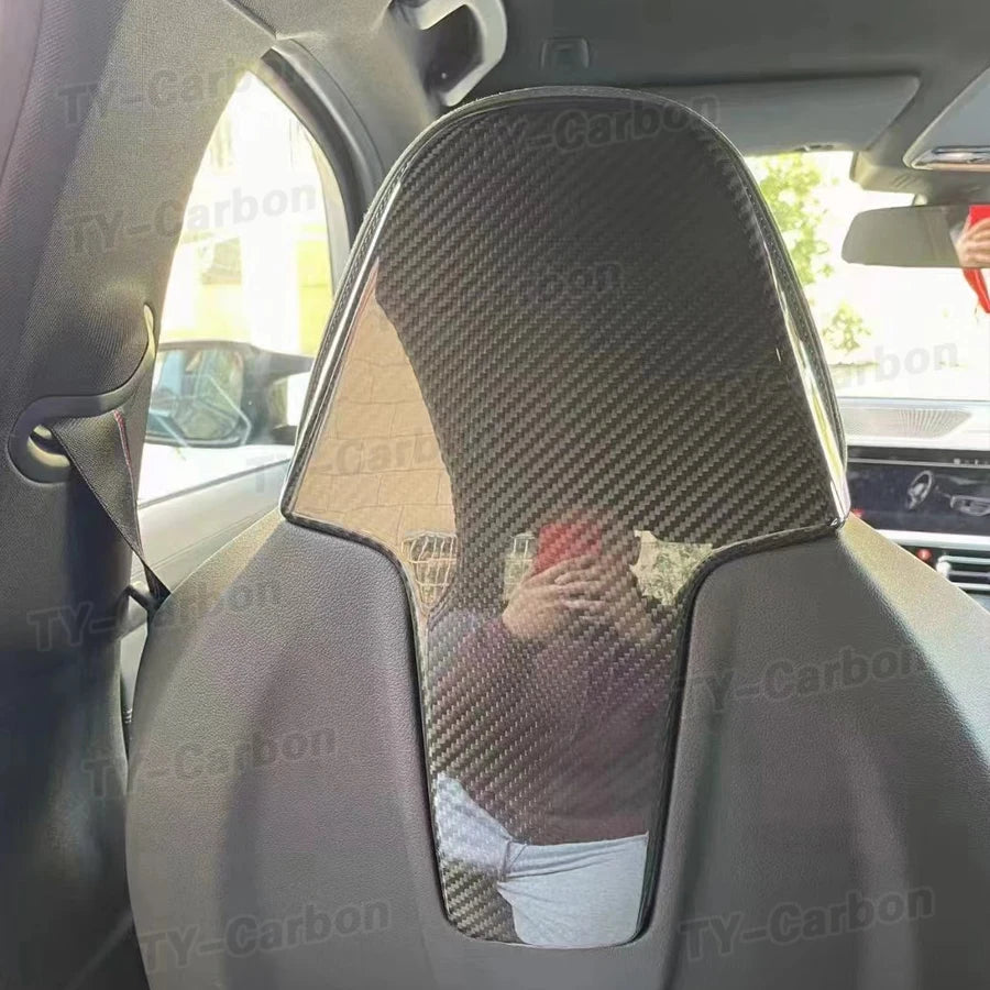 Dry Carbon Fiber Car Inner Seat Back Covers Trims For BMW G80 M3 G82 M4 G87 M2 G42 F97 X3M F98 X4M 2020+ Back Seat Shell Trim