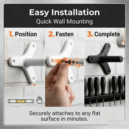 5-Piece Wall Mounted Bracket Suitable for 125mm Angle Grinder | Compact Tool Storage Grinder Bracket for Garage Workshop