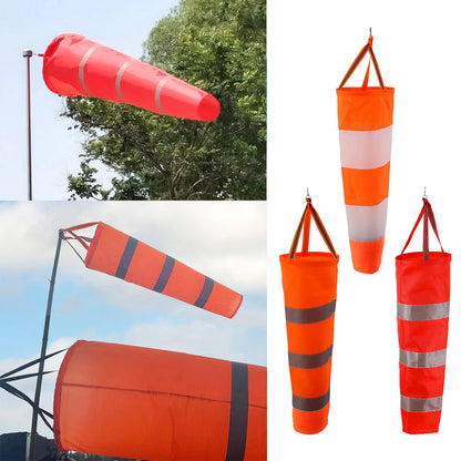 60/80/100cm Reflective Windsock Outdoor Rip-stop Wind Measurement Weather Vane Refective Windsock Weathervane Waterproof 1Pc