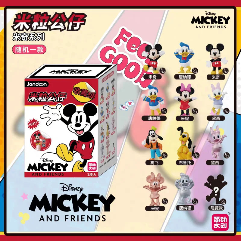 JANDOOM  Toy Story Stitch Mickey Mouse Winnie Zootopia Doraemon Action Figure Rice Grains Doll Model Blind Box Toys Modei Gifts