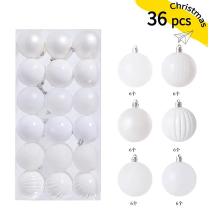 36p Christmas Alien Ball Pendant Christmas Tree Decoration Pendant Set Christmas Ball Festival Decoration Scene Arrangement