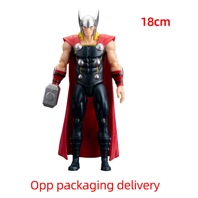 18CM Avengers Legends Figure ZDTDS Original Toy Set Spider Captain Miles Morales Thanos Ghost Iron Man Hulk Box Thor Falcon Doll